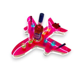 Portashots Y Botella Avión Led Rgb Inalámbrico 8 Shots