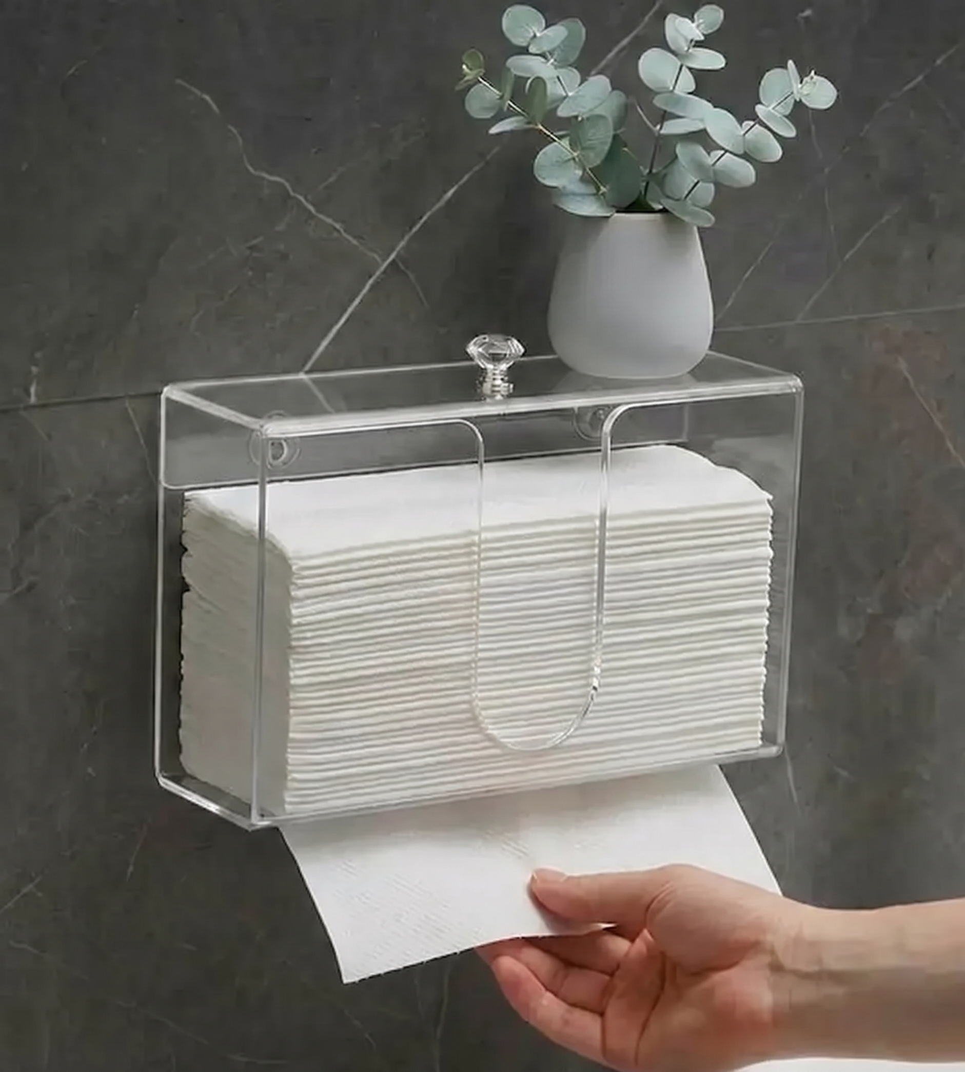 Dispensador Acrílico Porta Sanitas para Pared - Image 10