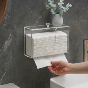 Dispensador Acrílico Porta Sanitas para Pared