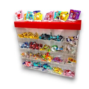 Dulcero Acrílico Exhibidor Dulces Tiendas 20 Espacios 45x52x12