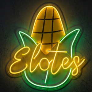 Letrero Luminoso Elotes Neón 50cm Elote