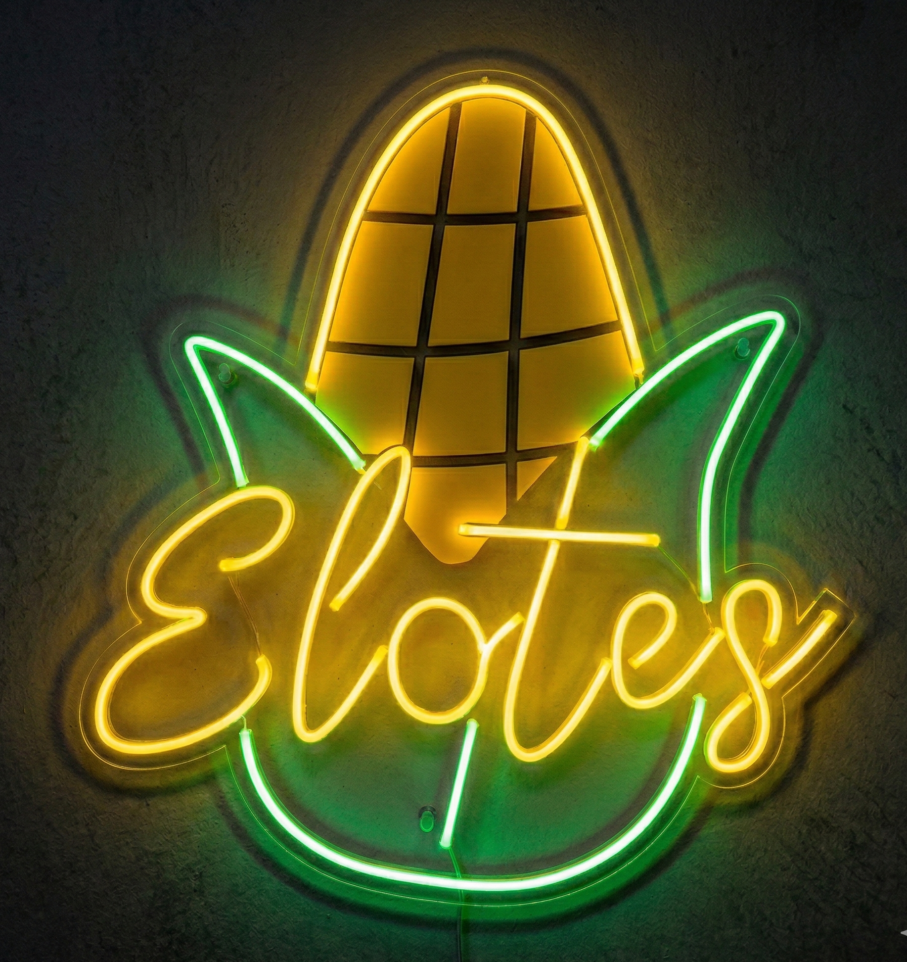 Letrero Luminoso Elotes Neón 50cm Elote