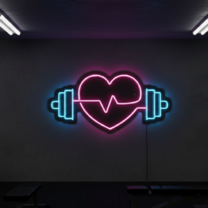 Letrero Luminoso Gym Neón Gimnasio 50cm