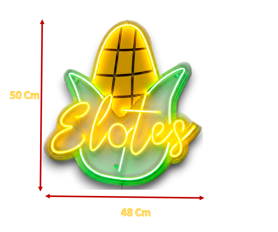 Letrero Luminoso Elotes Neón 50cm Elote - Image 2
